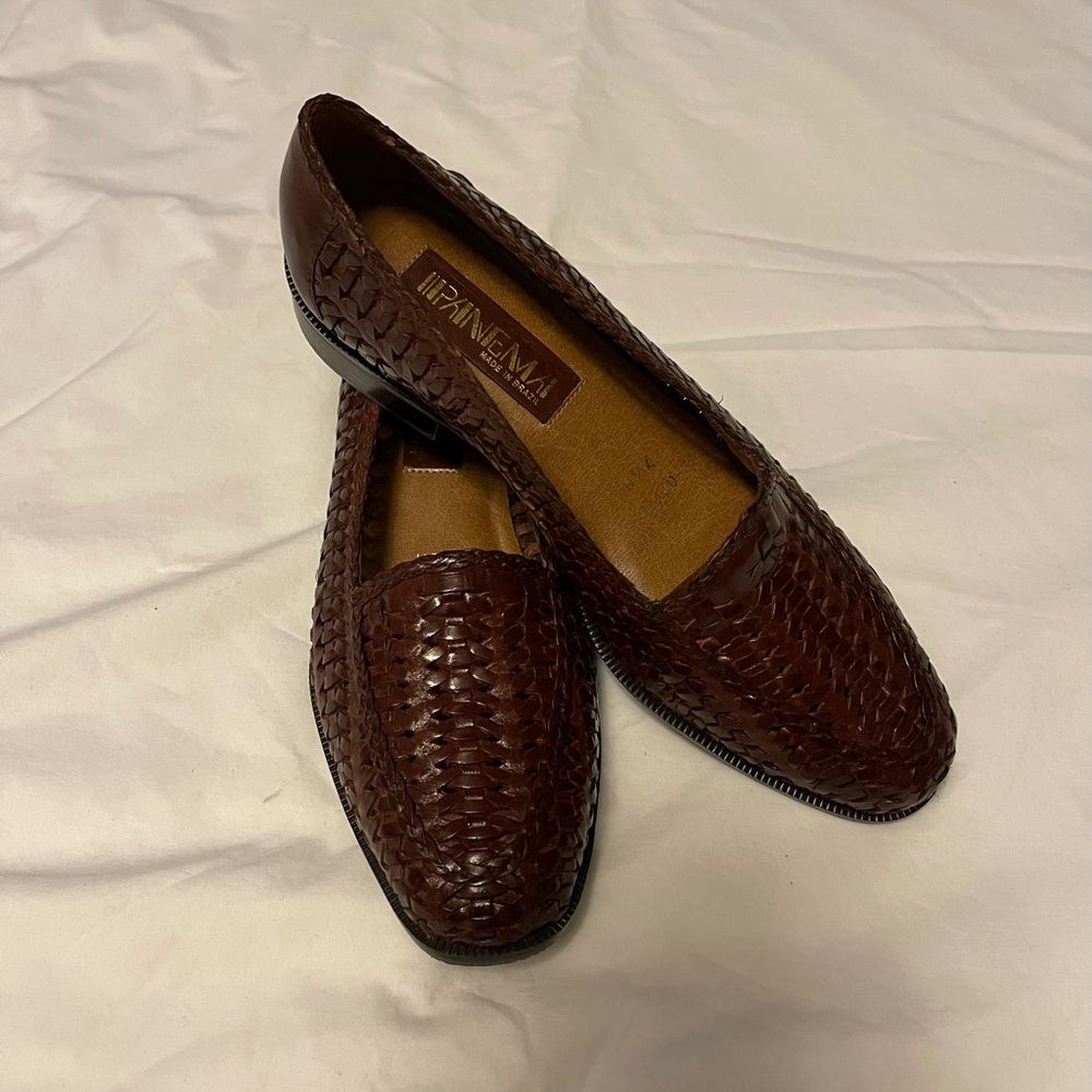 Brown leather loafers 7 1/2 M NWOT